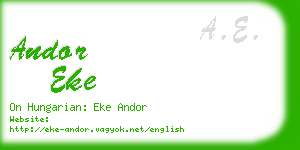 andor eke business card